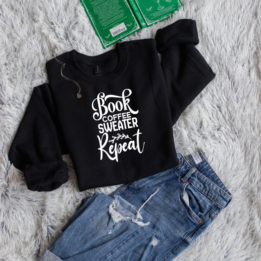 Book Coffee Sweater Repeat