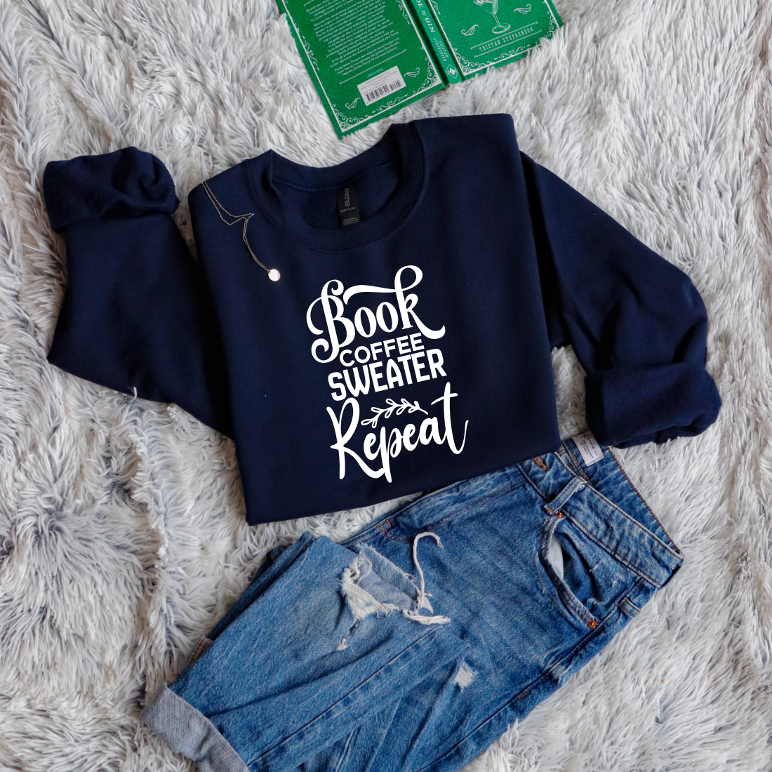 Book Coffee Sweater Repeat
