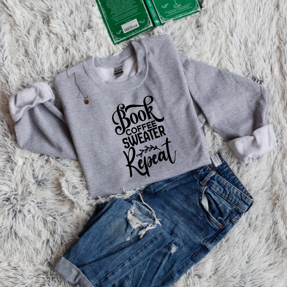 Book Coffee Sweater Repeat