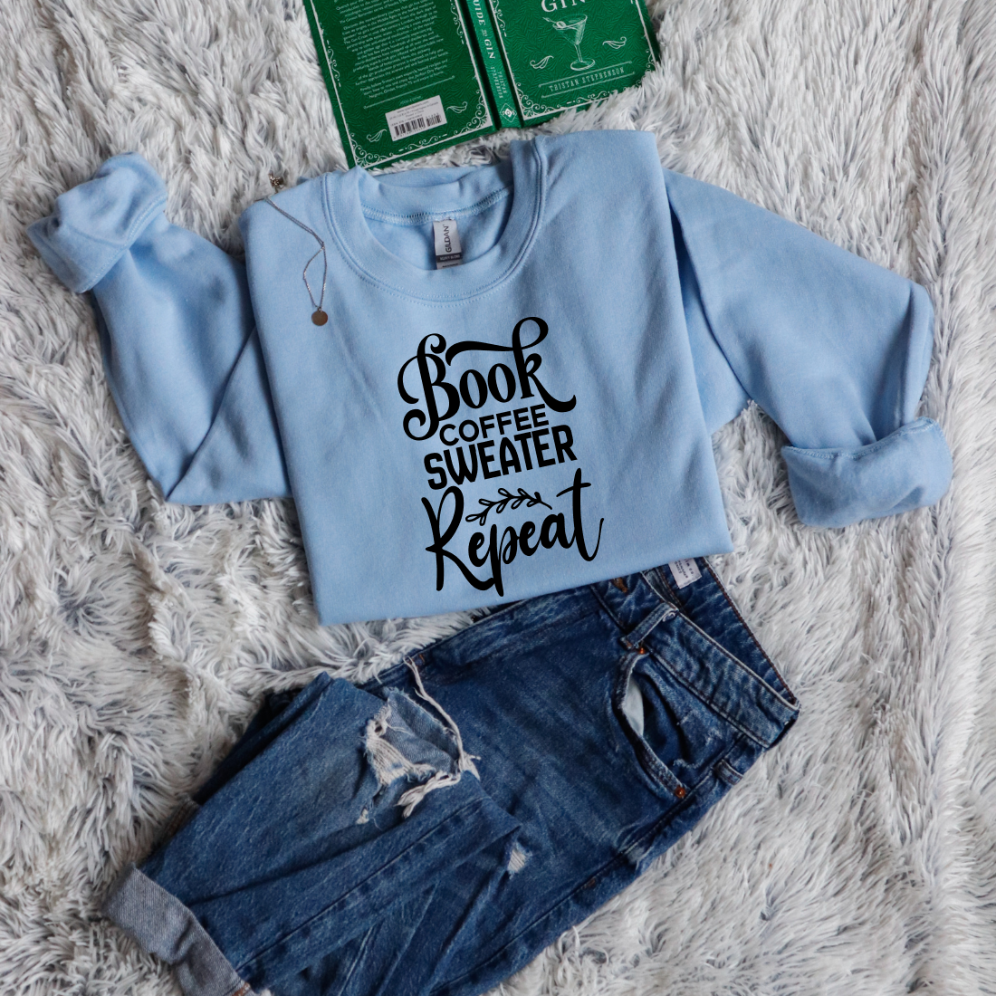 Book Coffee Sweater Repeat