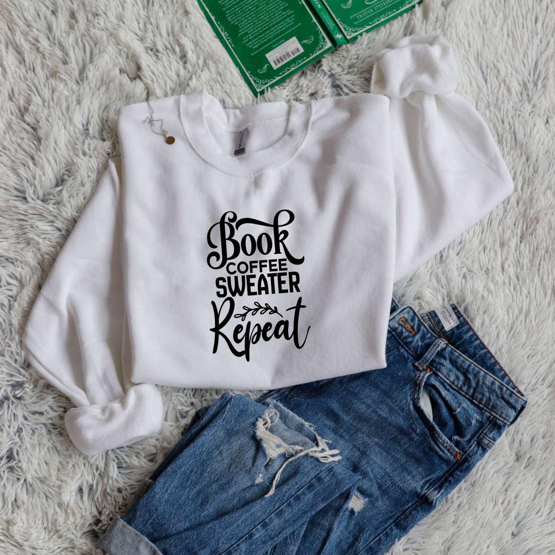 Book Coffee Sweater Repeat