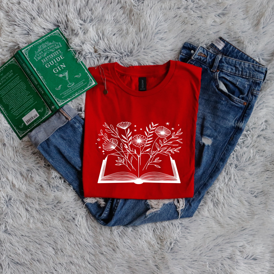 Flowers growing out from Book