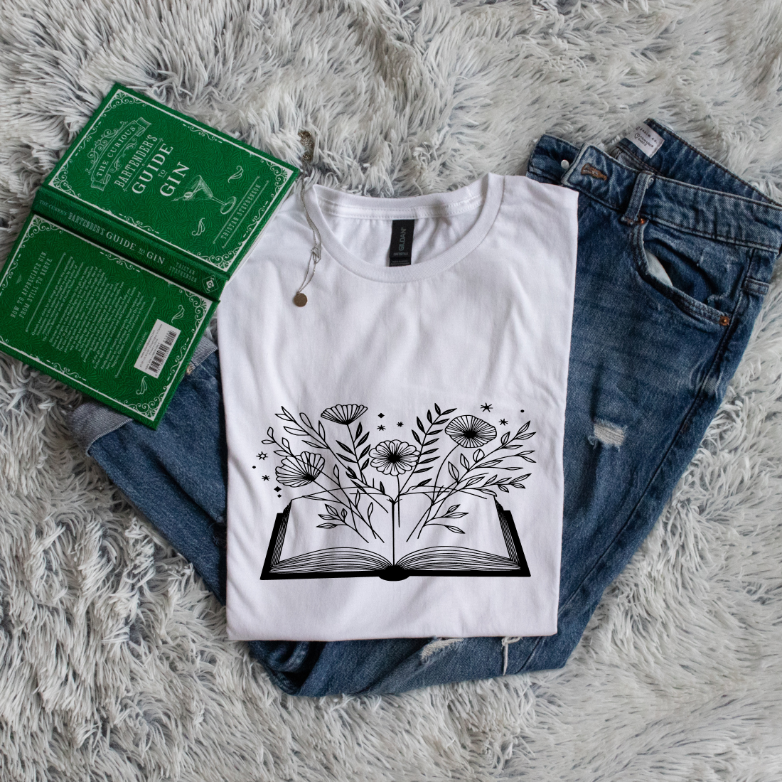Flowers growing out from Book