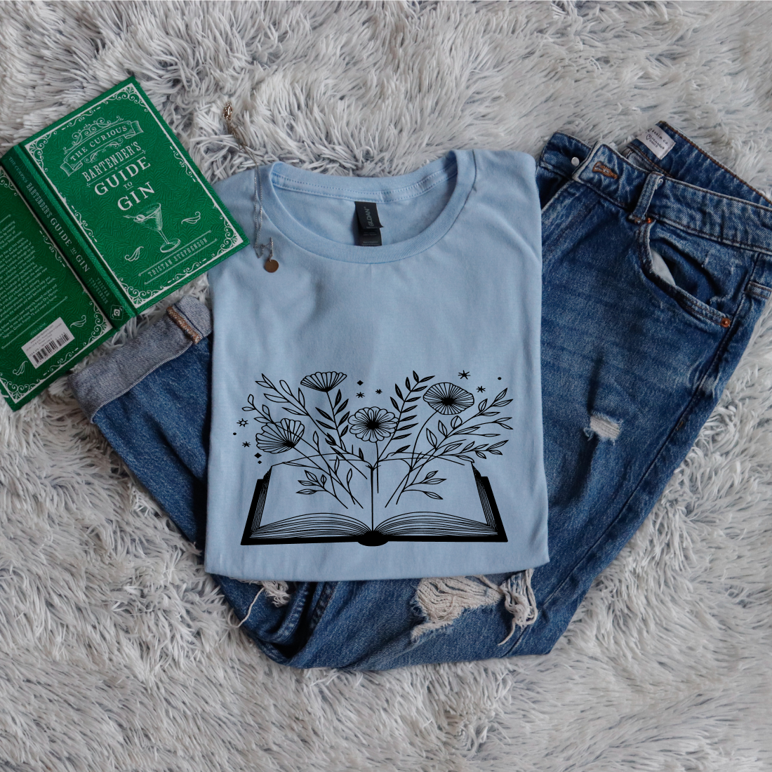 Flowers growing out from Book
