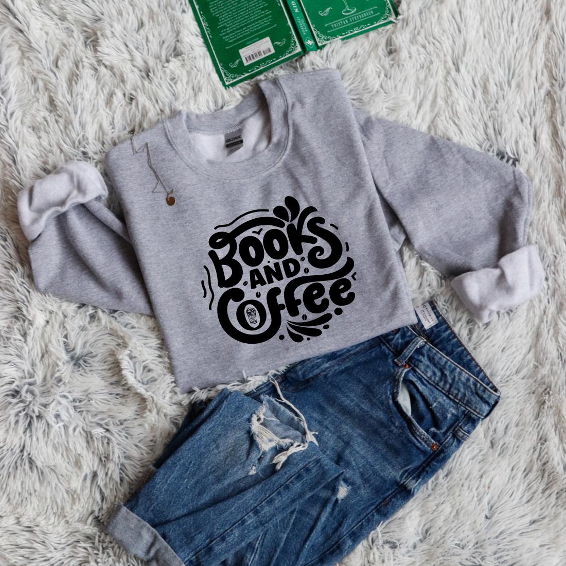 Books and coffee circle style