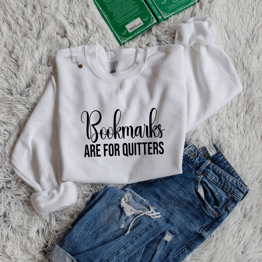 Bookmarks are for quitters handwritten - Bookish Wardrobe