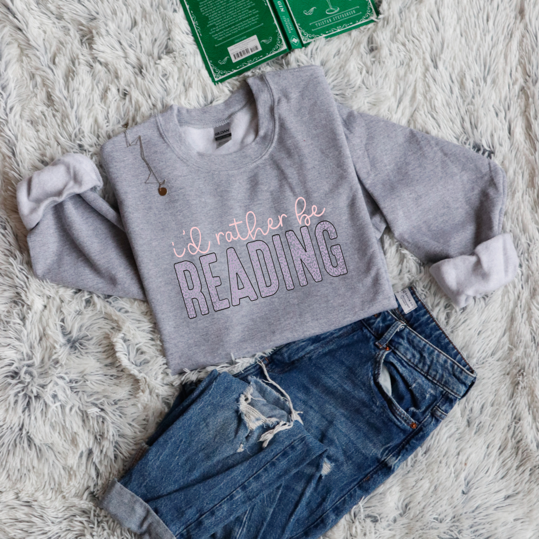 Id rather be READING panther pattern