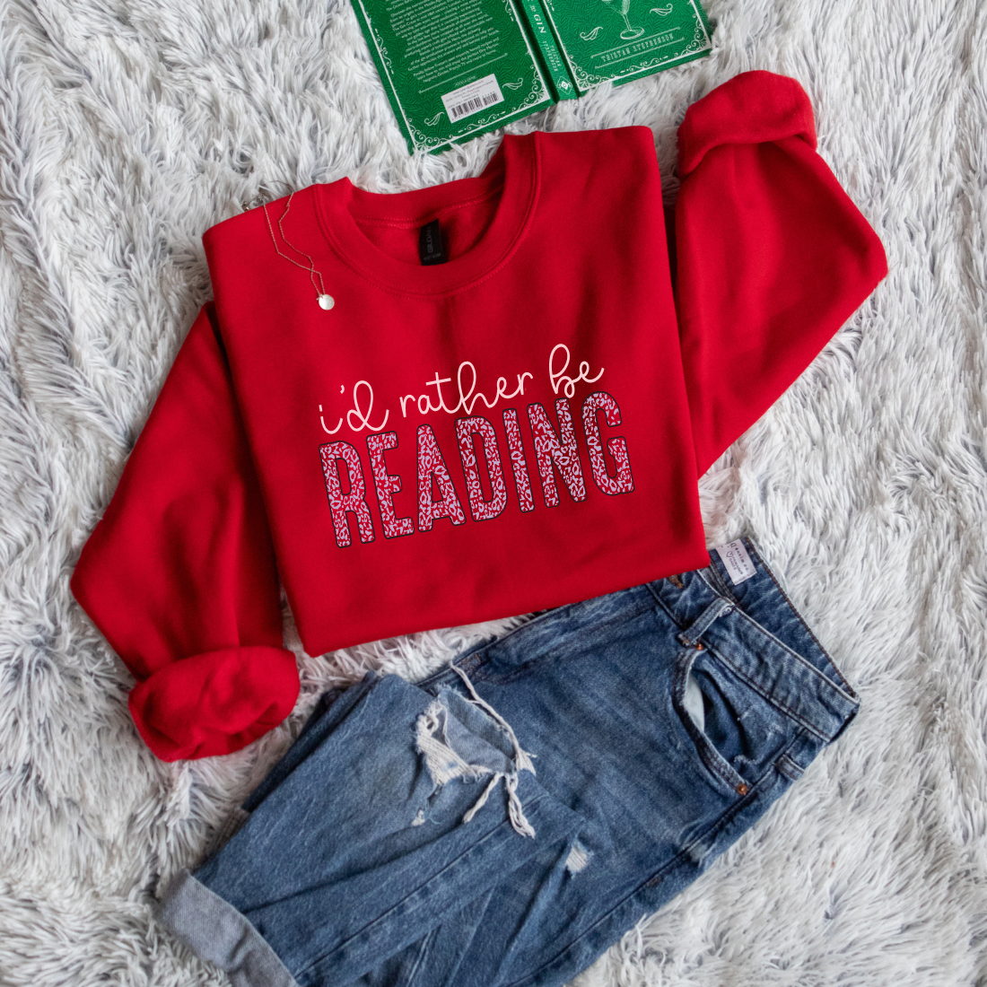 Id rather be READING panther pattern