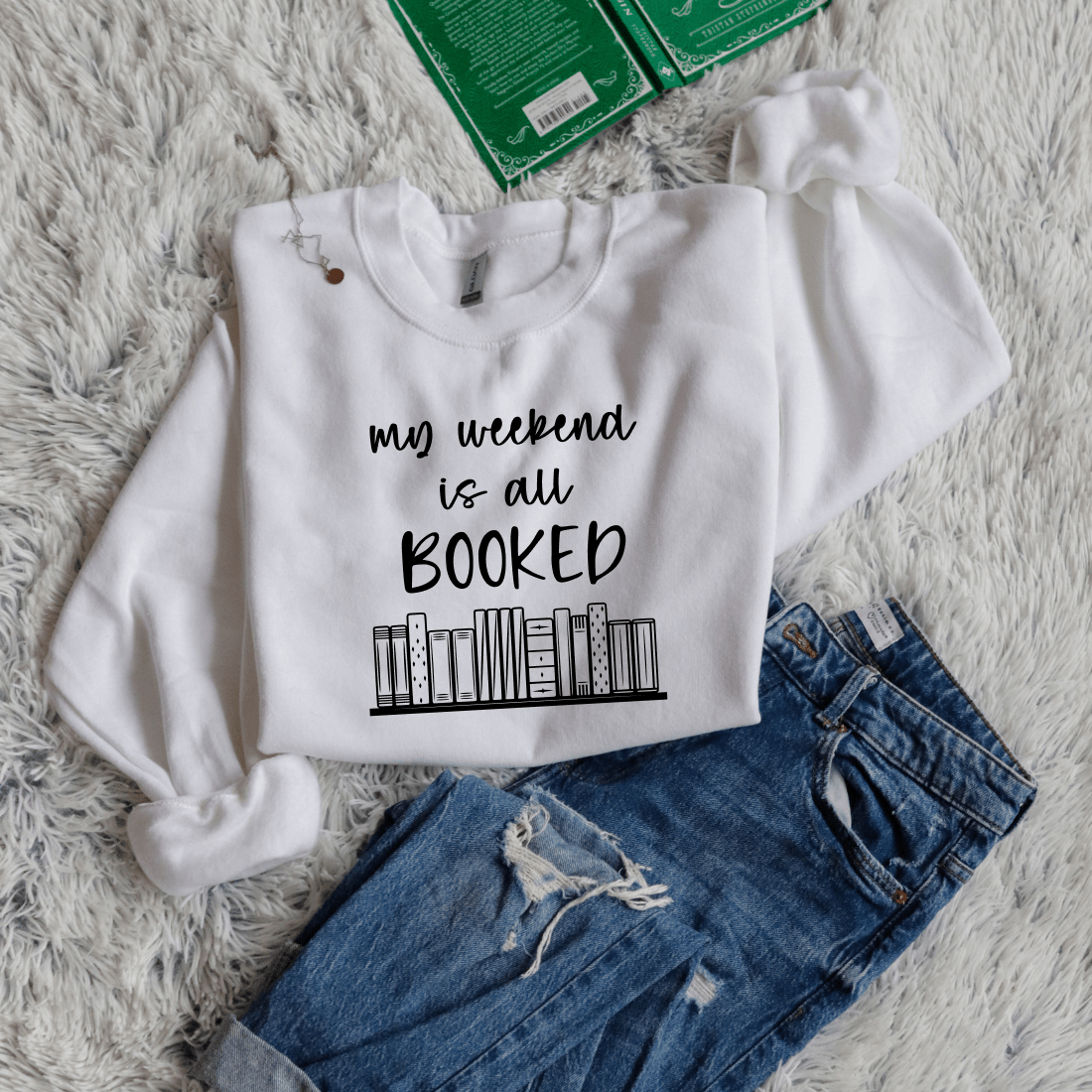 My weekend is all booked shelve - Bookish Wardrobe