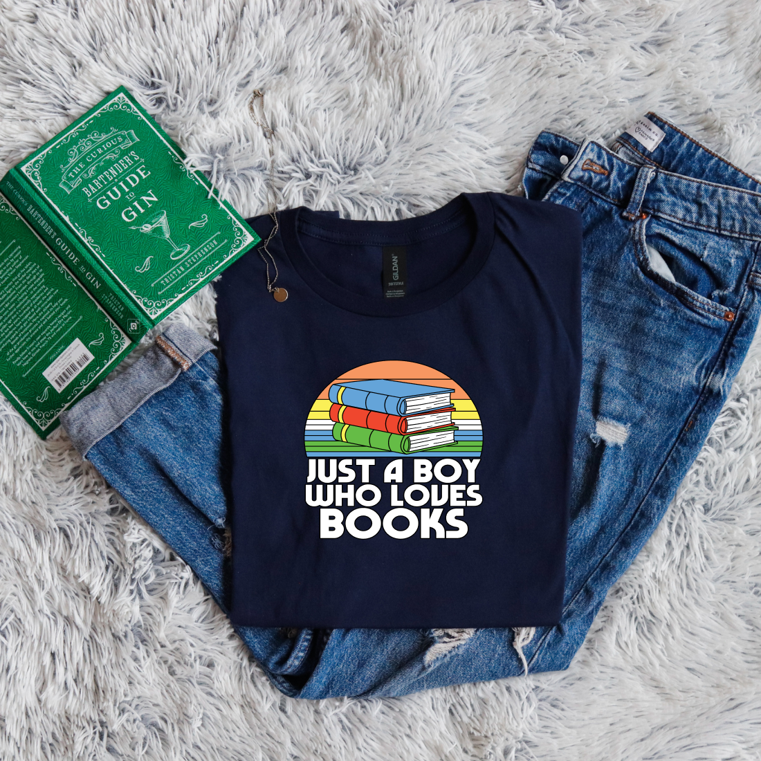 Just a boy who loves books color