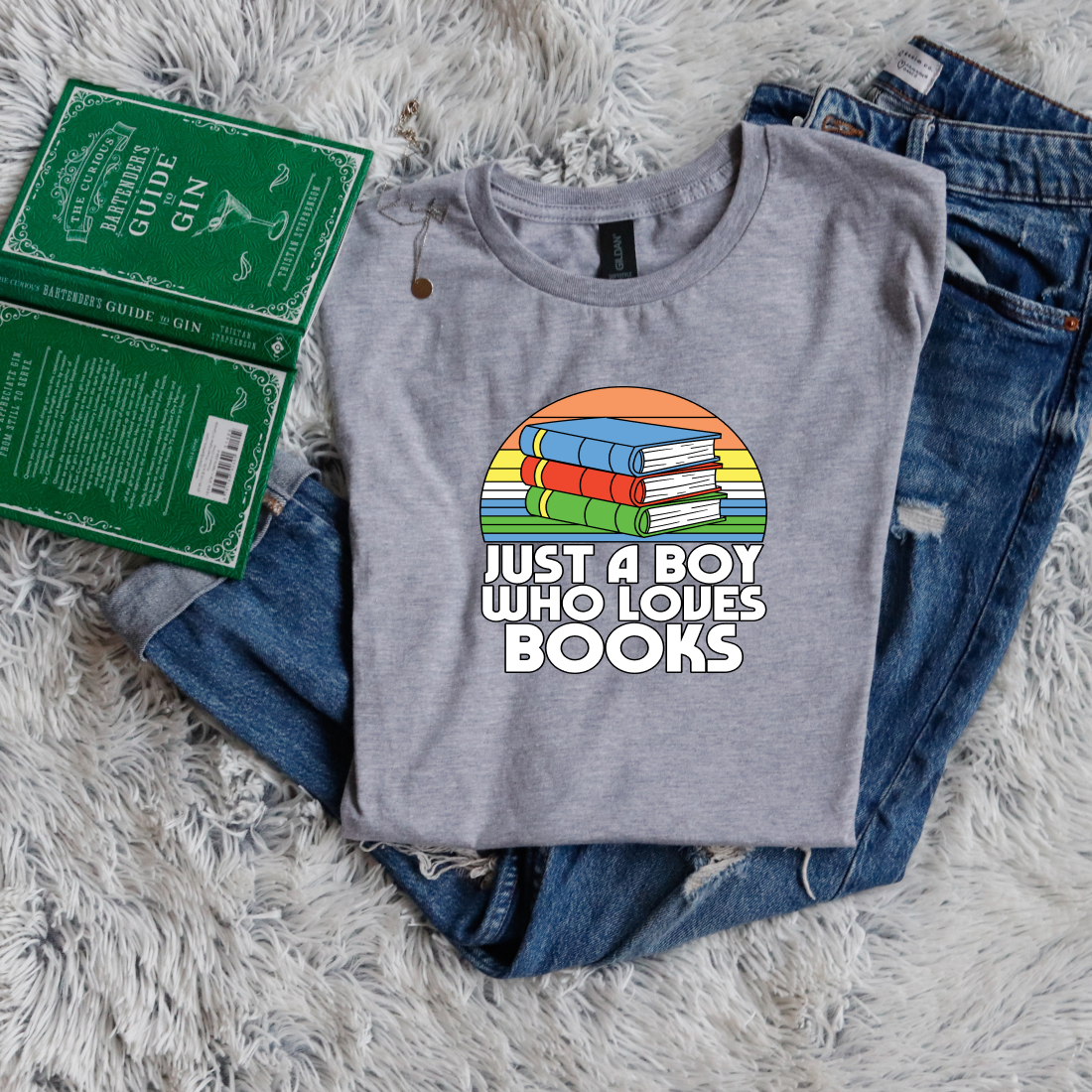 Just a boy who loves books color