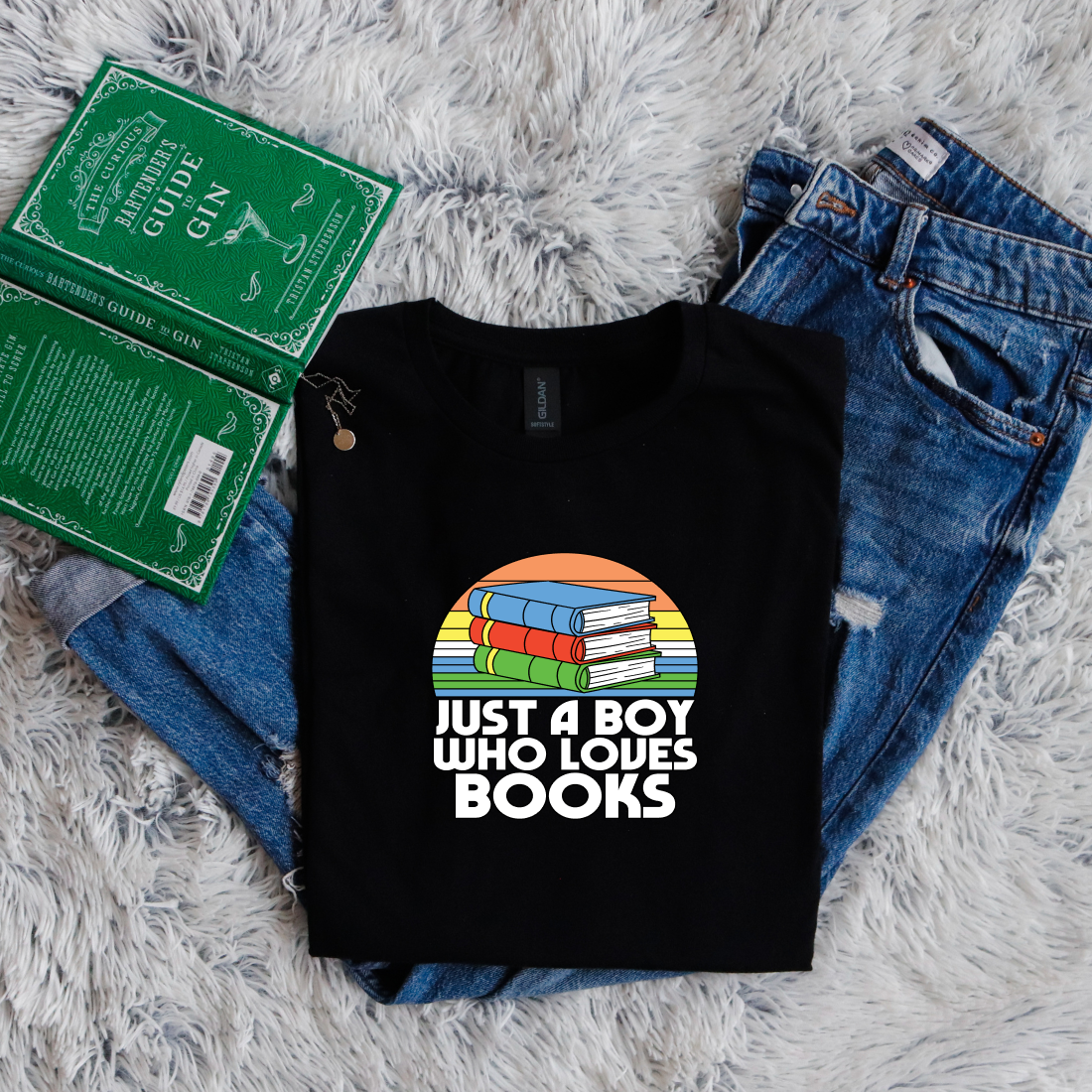 Just a boy who loves books color
