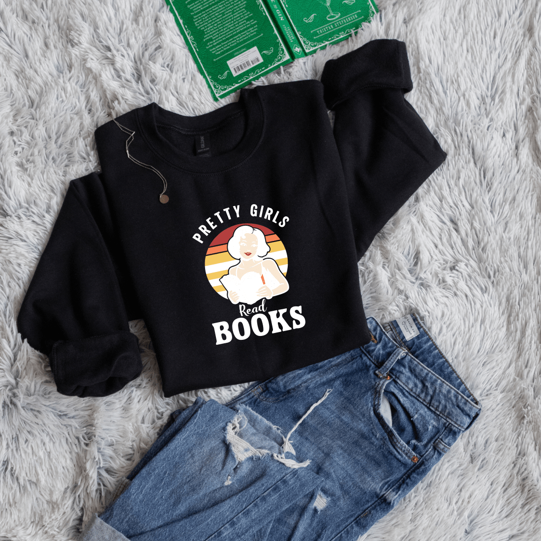Pretty Girls read books pinup circle style - Bookish Wardrobe