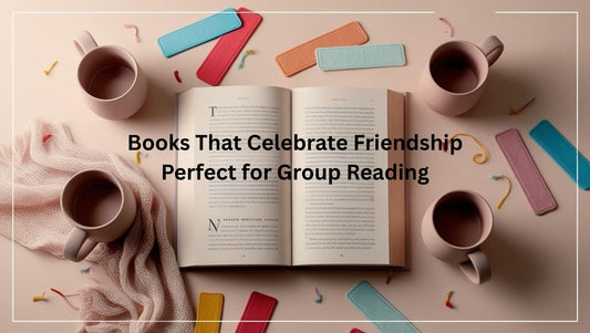 Open book and mugs on table symbolizing friendship and shared reading moments