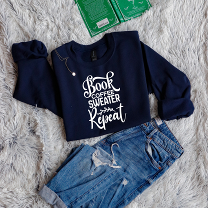Book Coffee Sweater Repeat