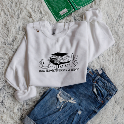 Drink Tea Read Books Be Happy