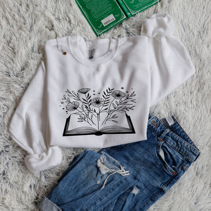 Flowers growing out from Book