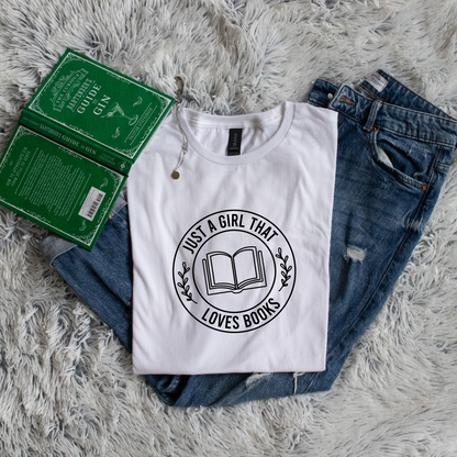 Just A Girl That Loves Books Circle Style