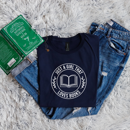 Just A Girl That Loves Books Circle Style