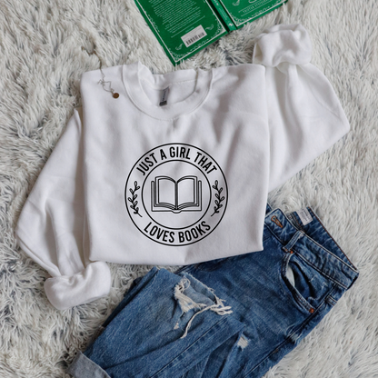 Just A Girl That Loves Books Circle Style