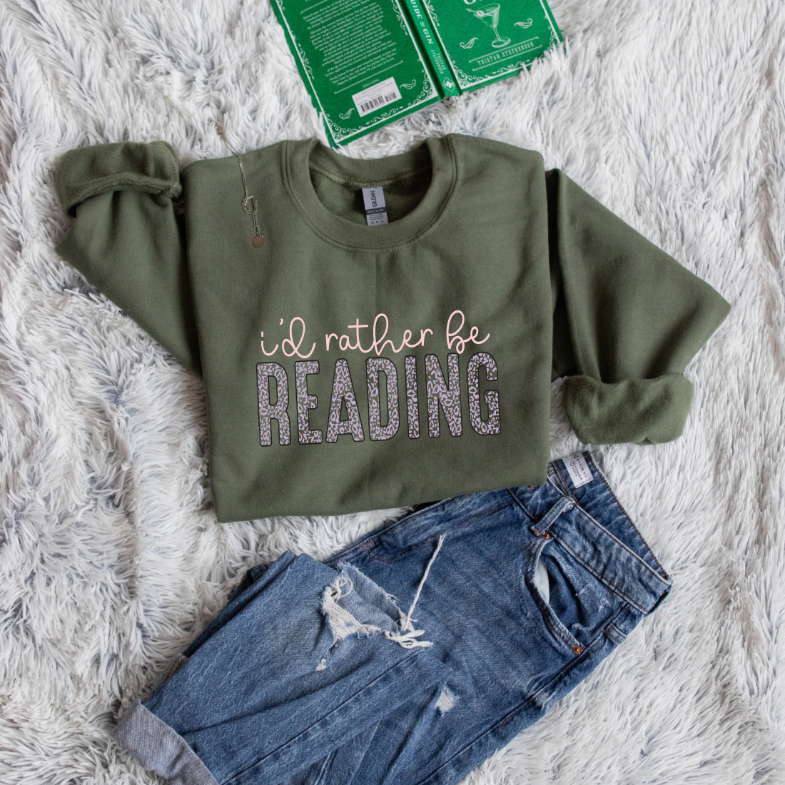 Id rather be READING panther pattern