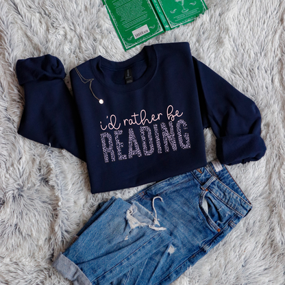 Id rather be READING panther pattern