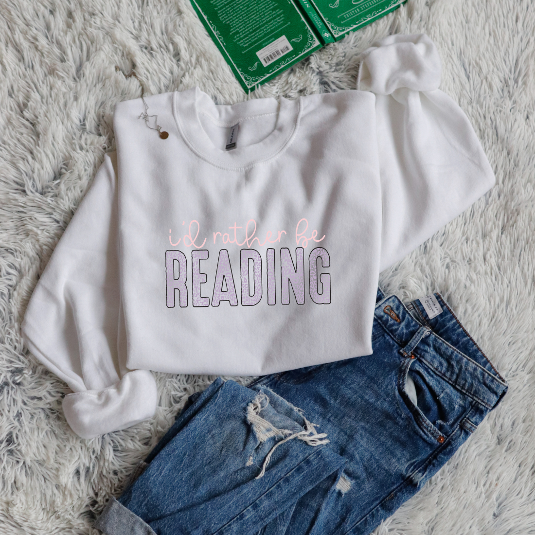 Id rather be READING panther pattern