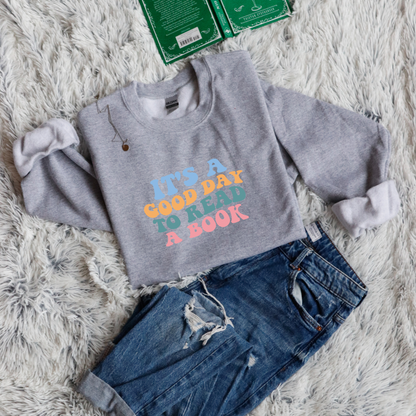 It's a good day to read a book bubble letters pastel