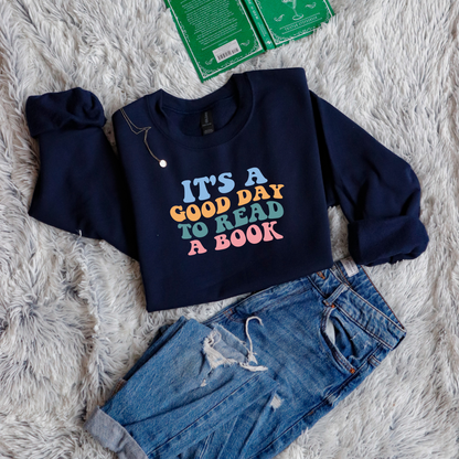 It's a good day to read a book bubble letters pastel