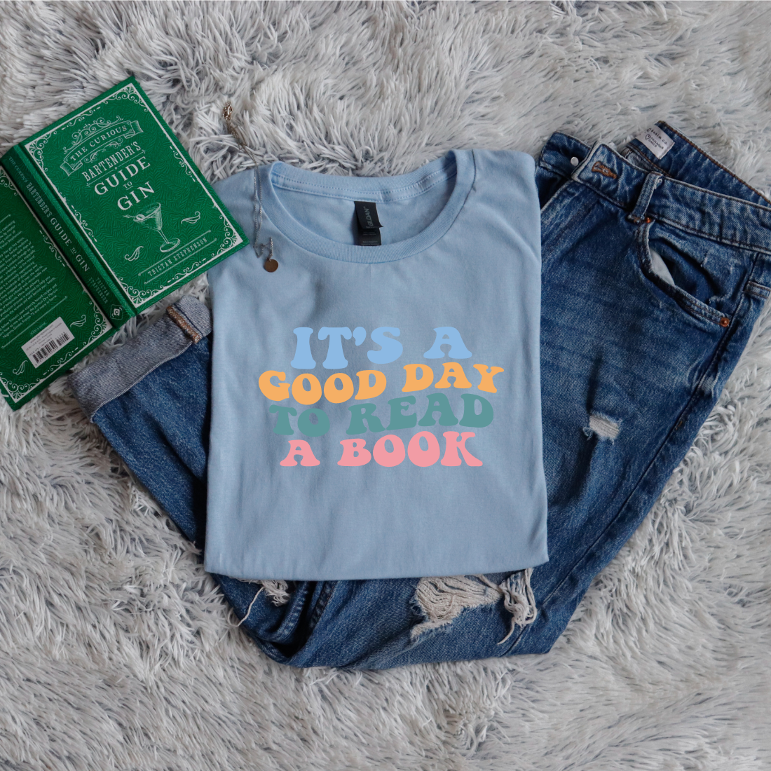 It's a good day to read a book bubble letters pastel