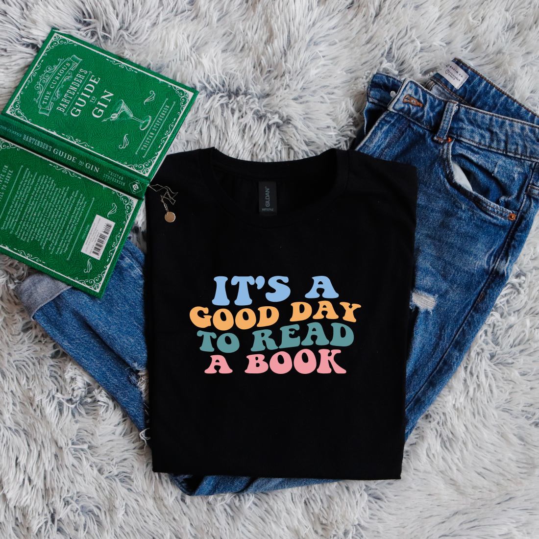 It's a good day to read a book bubble letters pastel