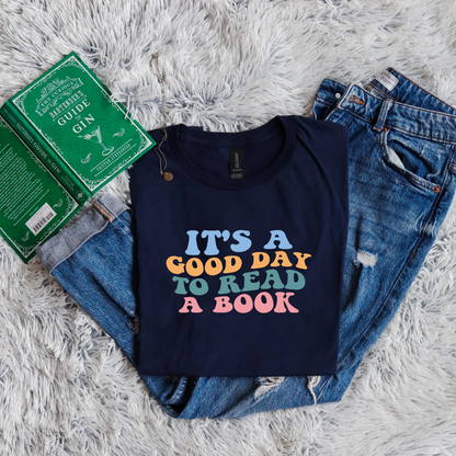 It's a good day to read a book bubble letters pastel