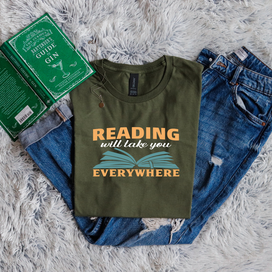 reading will take you everywhere yellow green