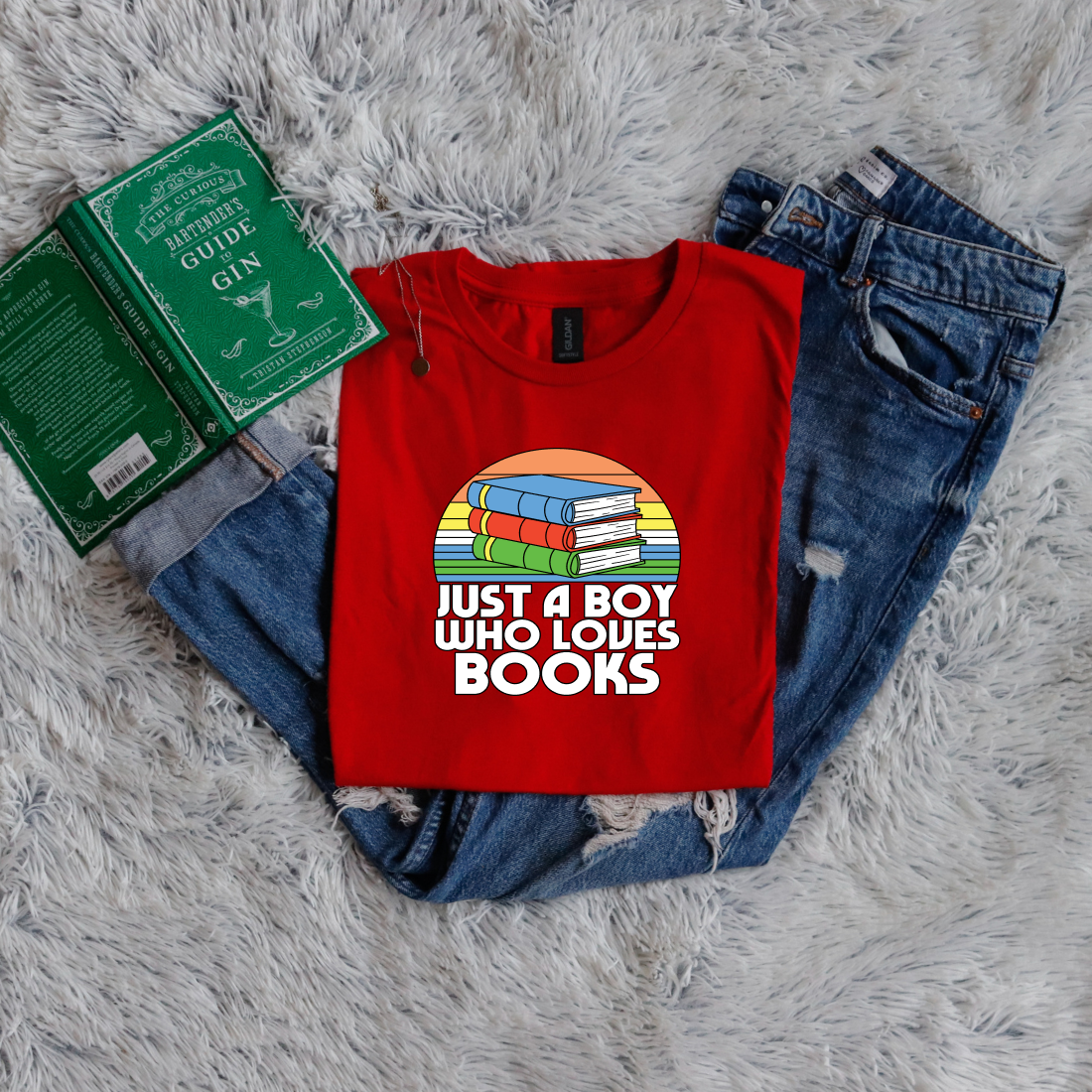 Just a boy who loves books color