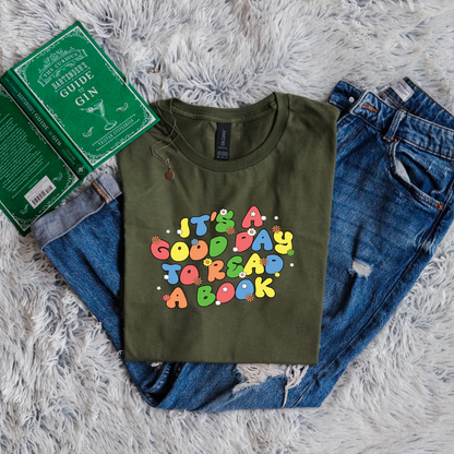 Its a good day to read a book bubble letters with flowers color