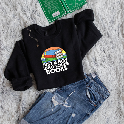 Just a boy who loves books color
