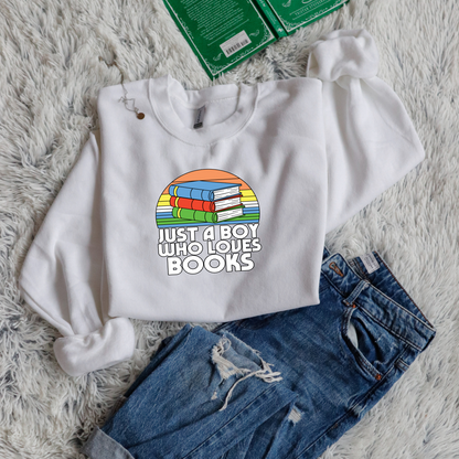 Just a boy who loves books color