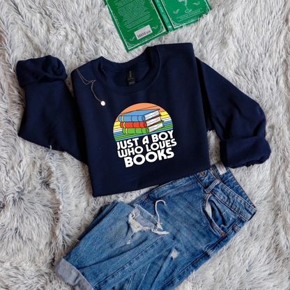 Just a boy who loves books color