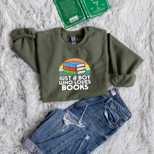 Just a boy who loves books color