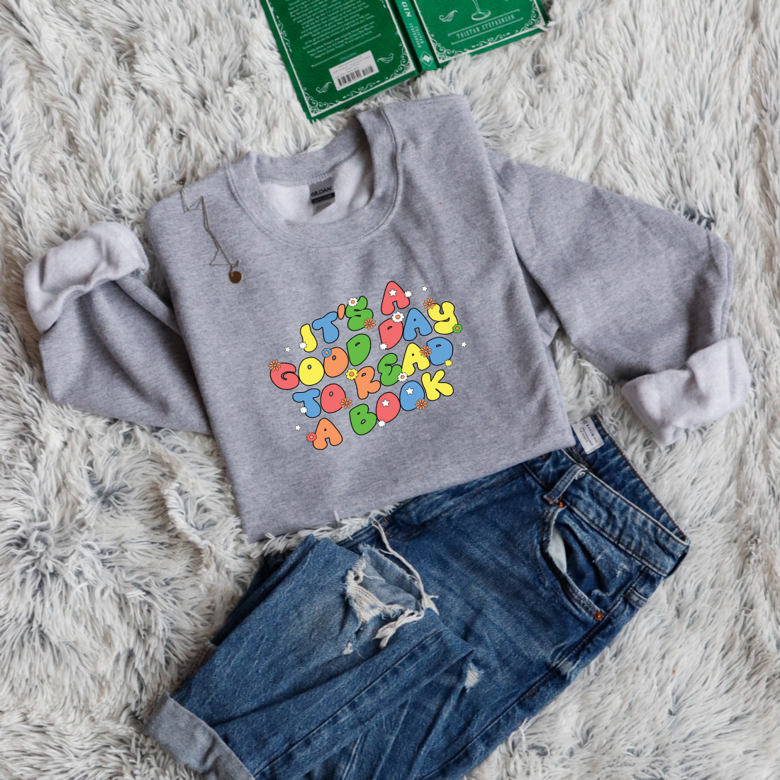 Its a good day to read a book bubble letters with flowers color