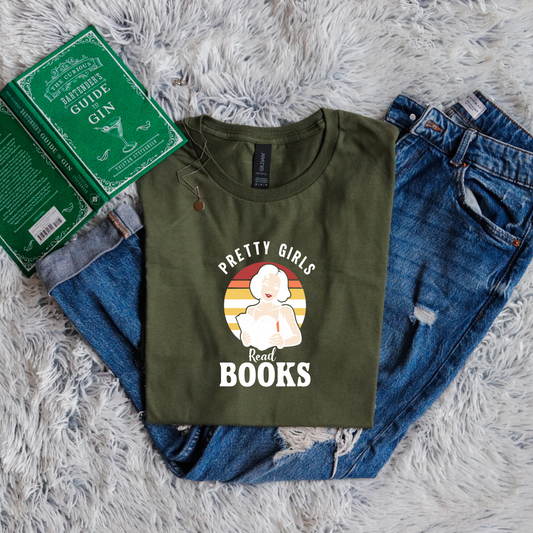 Pretty Girls read books pinup circle style