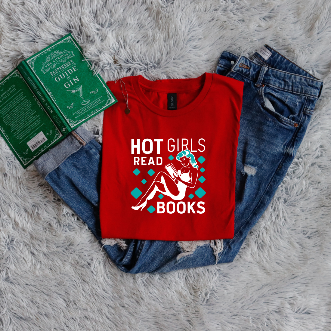Hot girls read books green