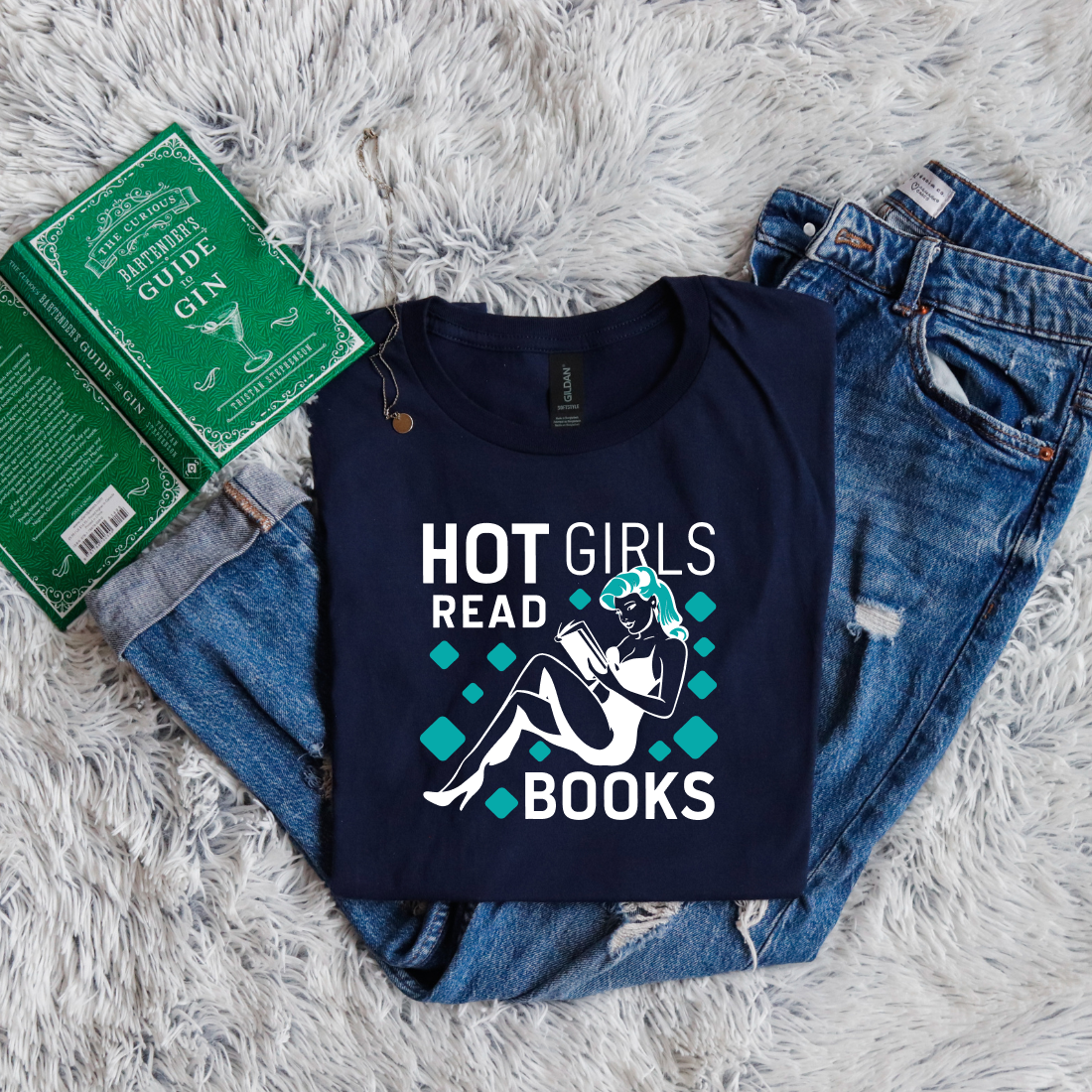 Hot girls read books green