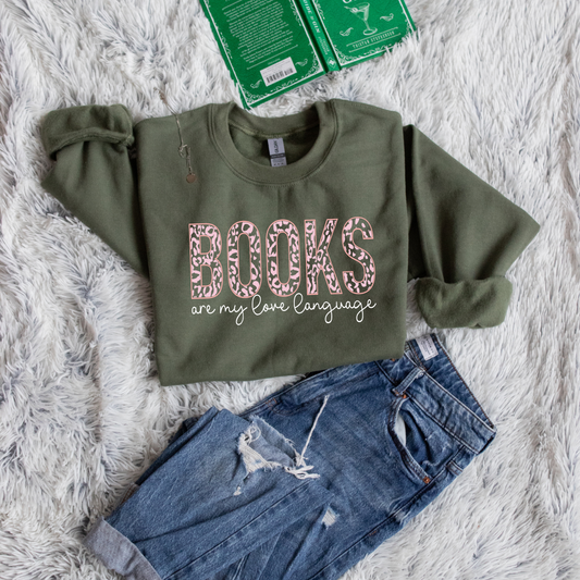 Books are my love language panther pattern