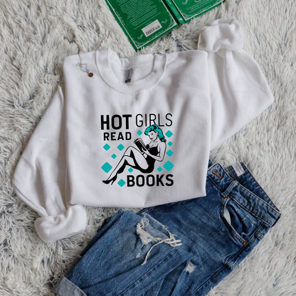 Hot girls read books green