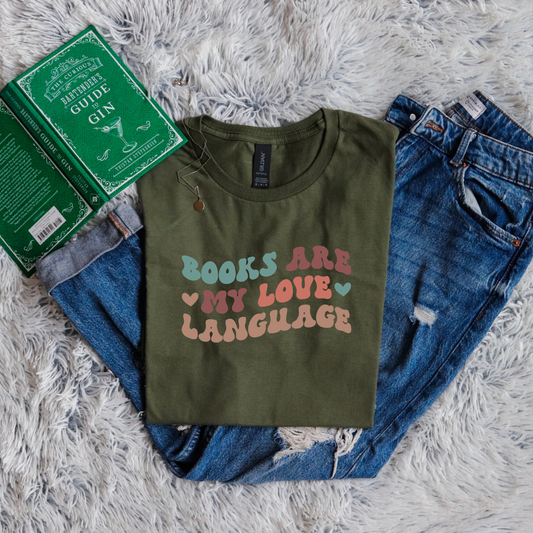 Books Are My Love Language bubble letters color