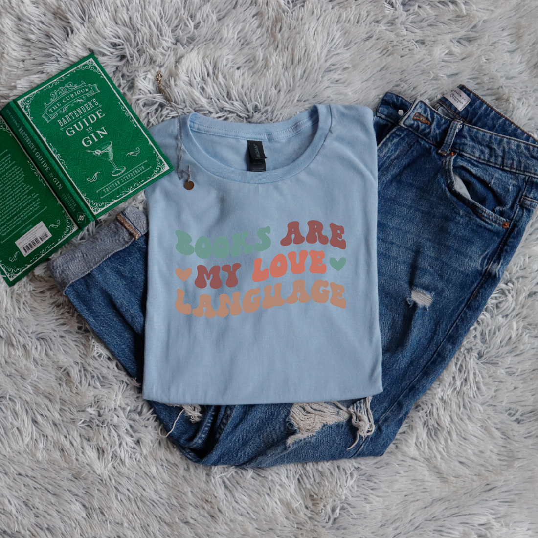 Books Are My Love Language bubble letters color