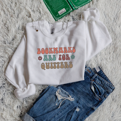 Bookmarks Are For Quitters bubble letters color