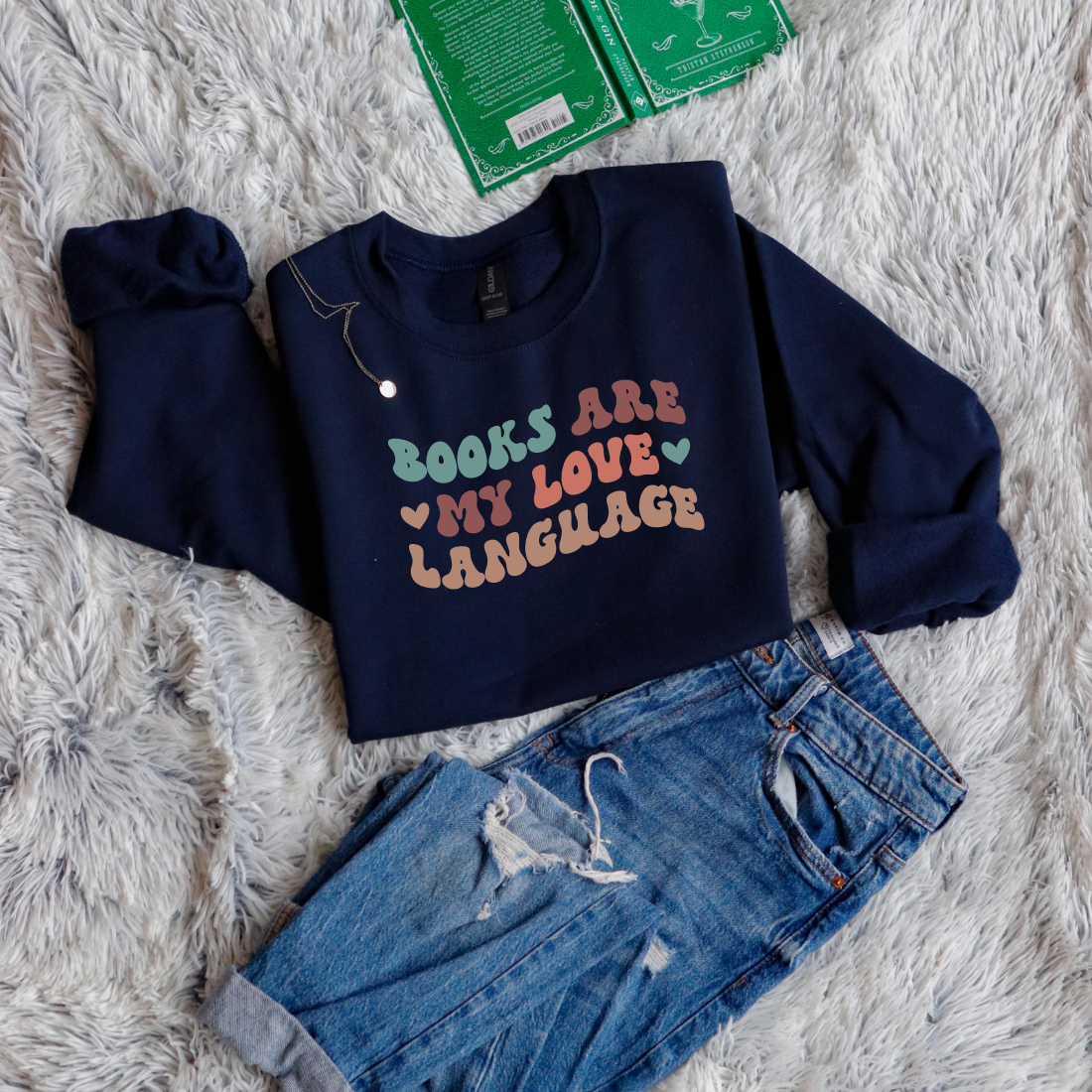 Books Are My Love Language bubble letters color