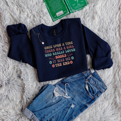 Once Upon A Time there was a girl who really loved books it was me the end bubble letters color